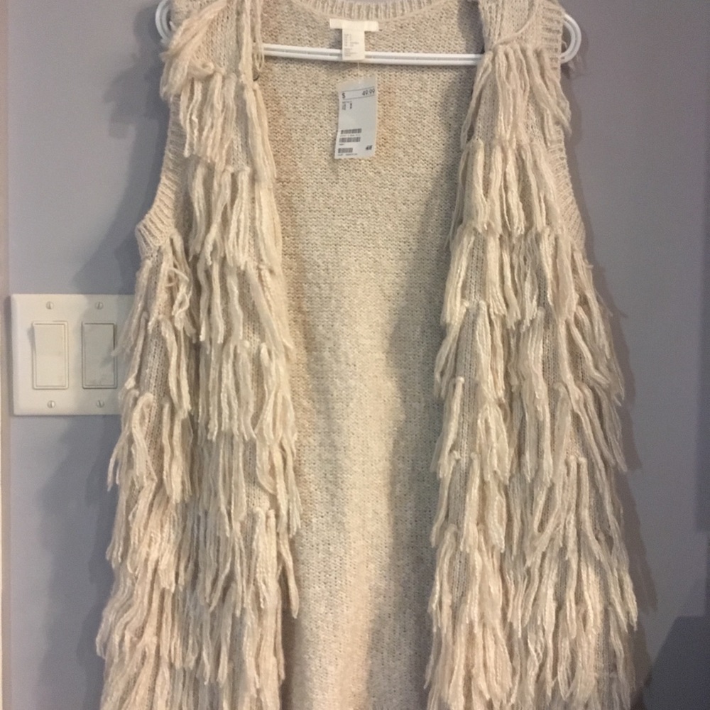 Knitted Fringe Vest
